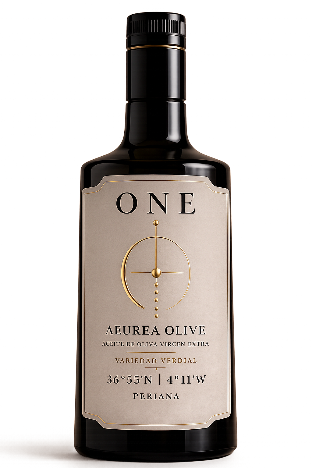 Botella de AEUREA ONE, AOVE Verdial de Periana